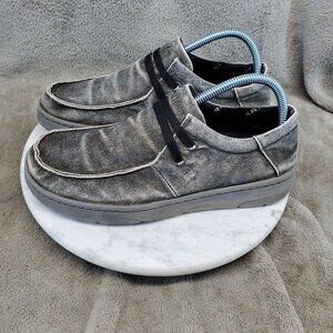 Ariat Shoes Mens 7 Hilo Stretch Gray Loafer Canvas Fabric Casual Slip-On